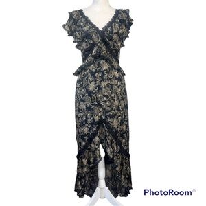 AMUR Printed Edna High Low Dress $898